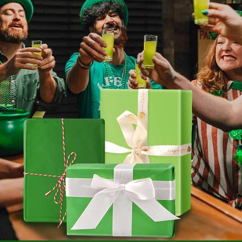 Hlonon 30 Sheets Green Tissue Paper for Gift Bags, Assorted Green Tissue Paper Wrap Bulk for Decoration Weddings Birthday DIY Project Saint Patrick's Day Christmas Wrapping Crafts Decor, 14 X 20 Inches - Image 4